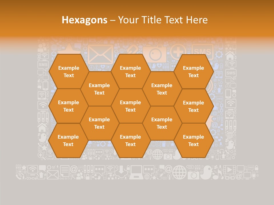 Communication Laptop Cloud PowerPoint Template