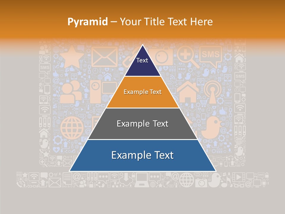 Communication Laptop Cloud PowerPoint Template