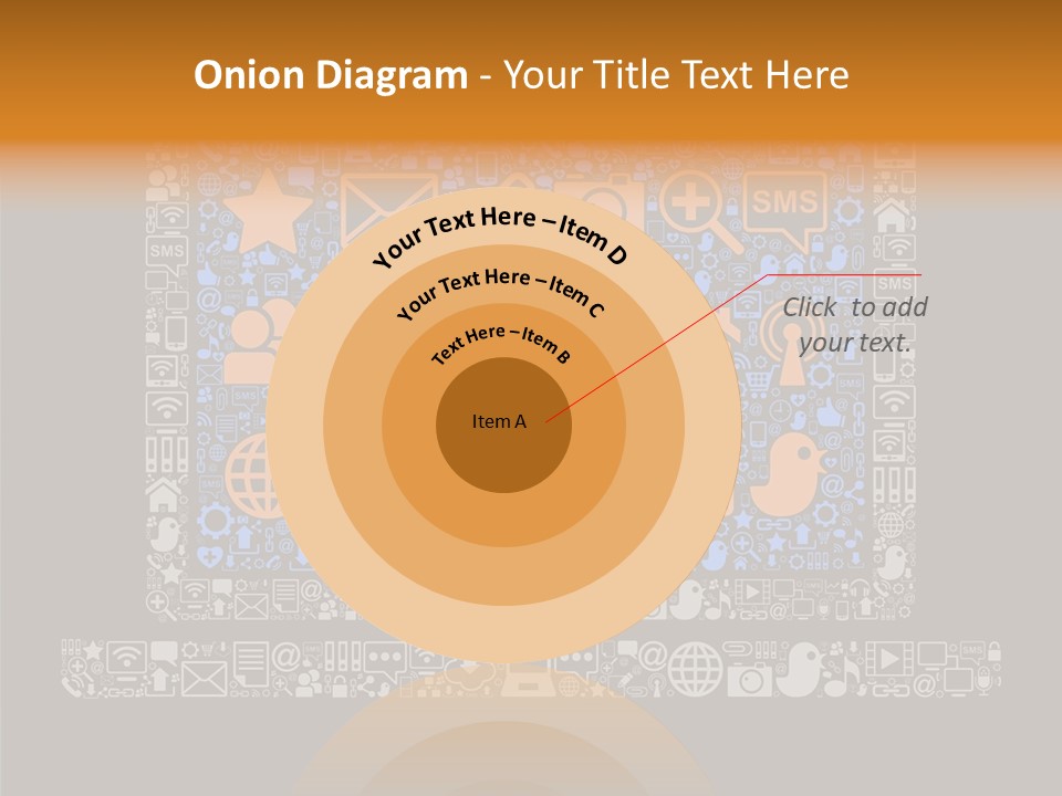 Communication Laptop Cloud PowerPoint Template