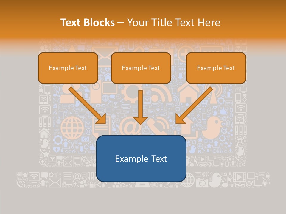 Communication Laptop Cloud PowerPoint Template