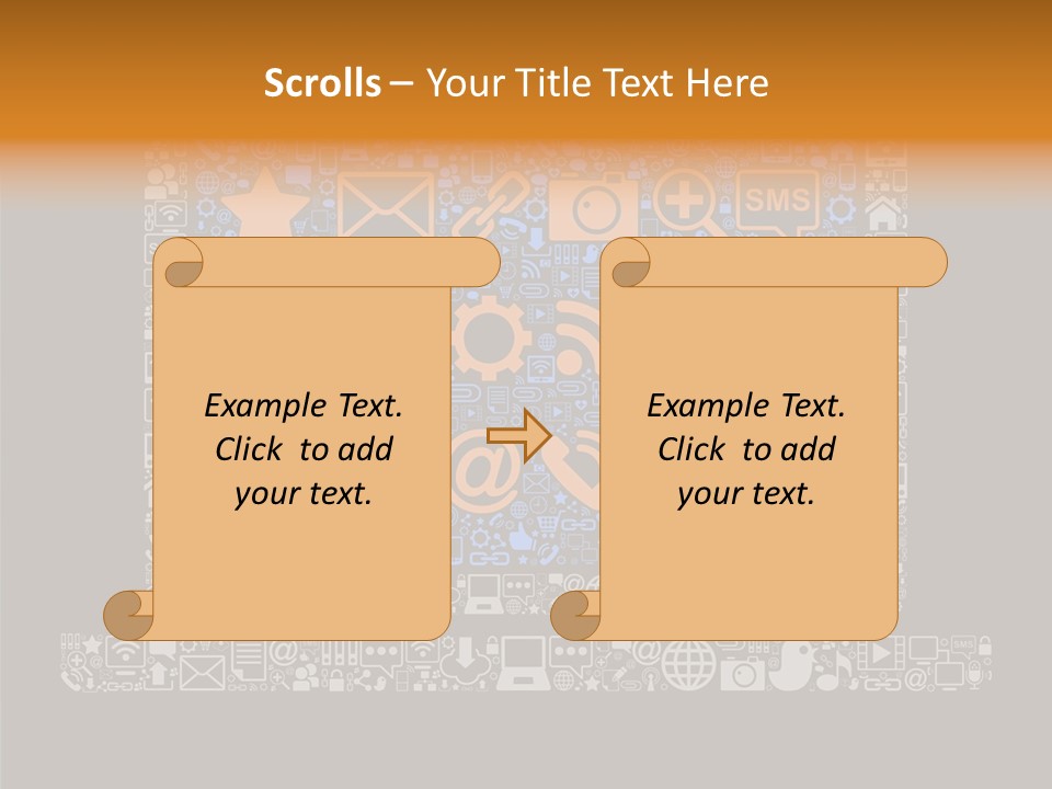 Communication Laptop Cloud PowerPoint Template