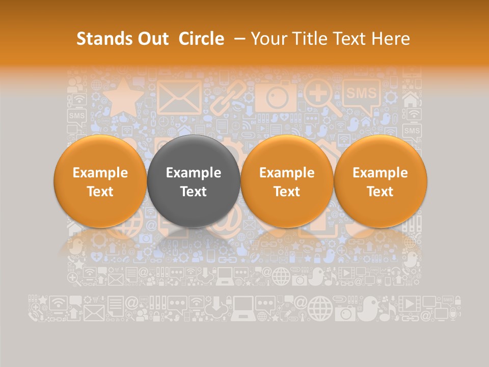 Communication Laptop Cloud PowerPoint Template