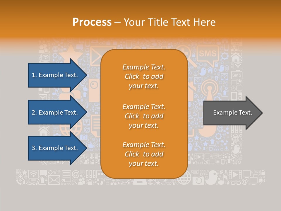 Communication Laptop Cloud PowerPoint Template