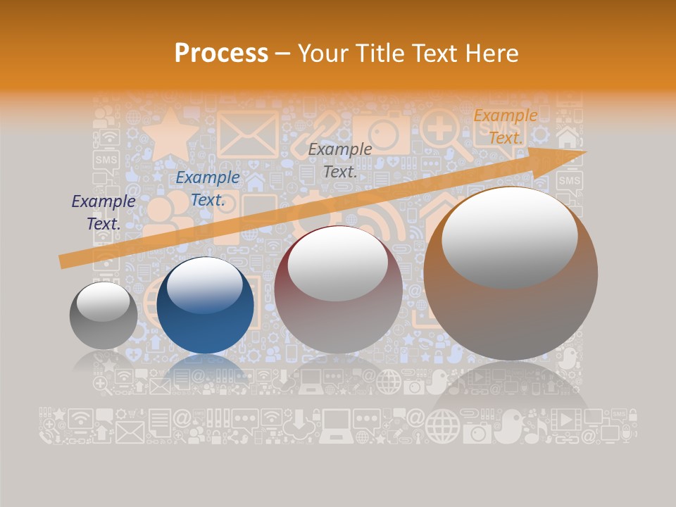 Communication Laptop Cloud PowerPoint Template