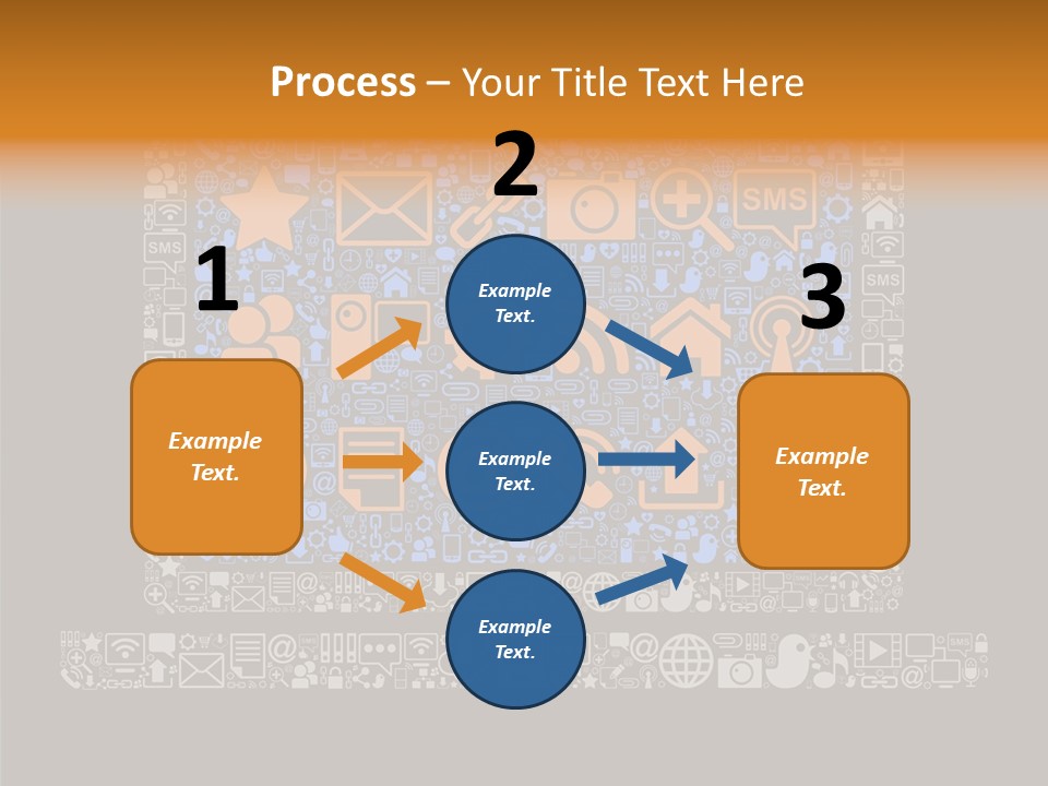 Communication Laptop Cloud PowerPoint Template