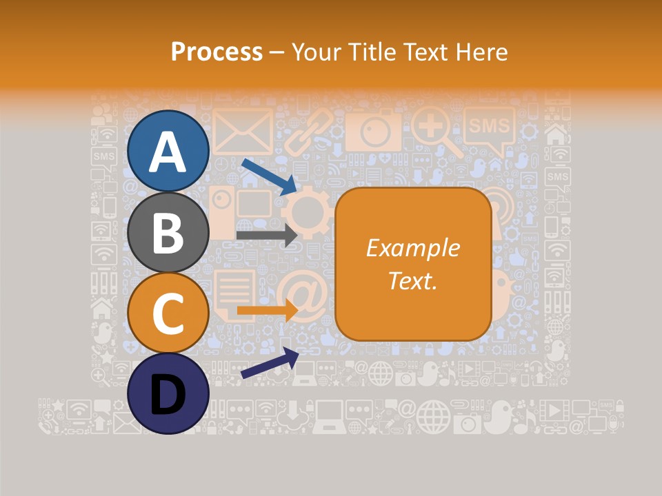 Communication Laptop Cloud PowerPoint Template