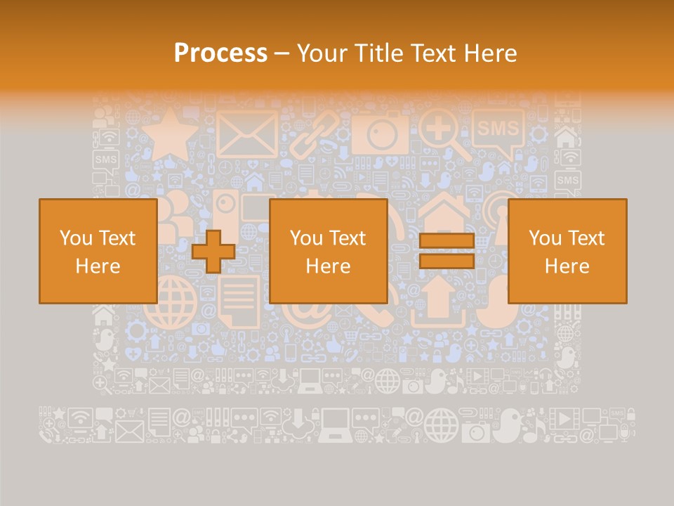 Communication Laptop Cloud PowerPoint Template