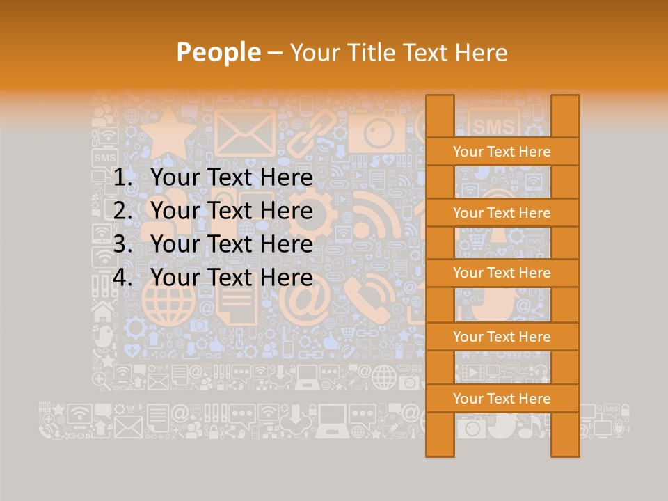 Communication Laptop Cloud PowerPoint Template