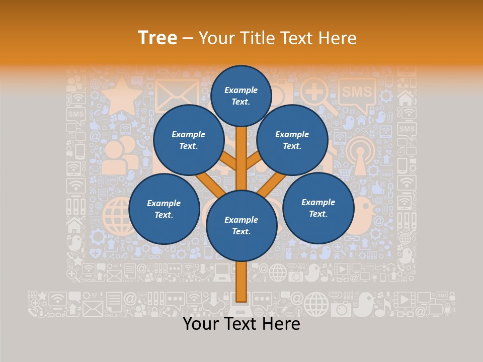 Communication Laptop Cloud PowerPoint Template