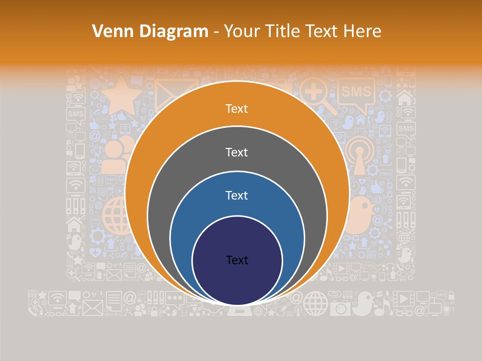 Communication Laptop Cloud PowerPoint Template