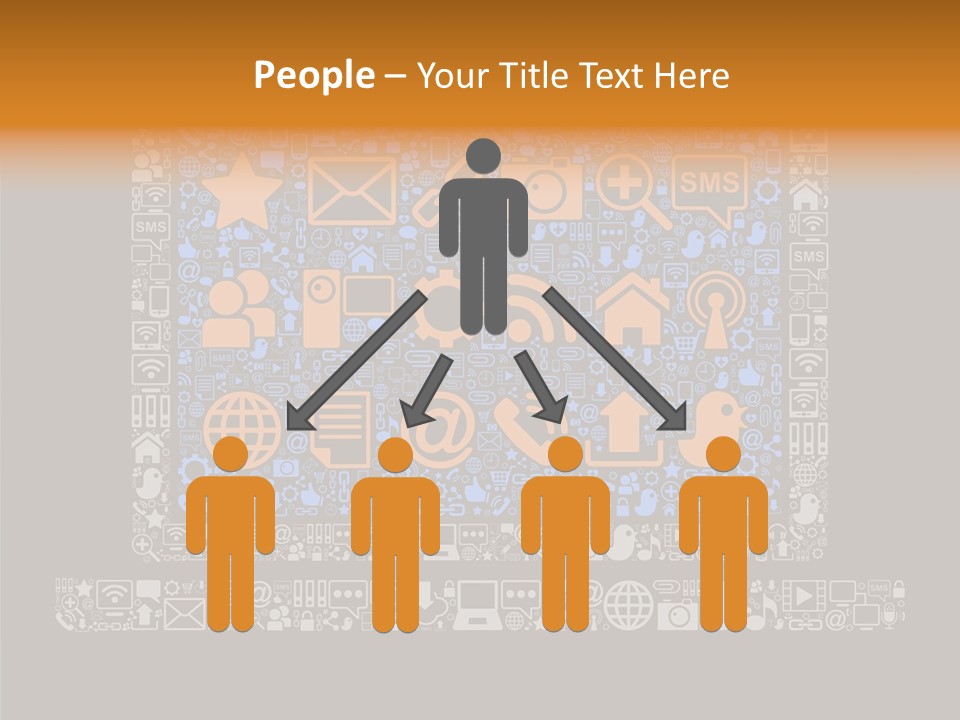 Communication Laptop Cloud PowerPoint Template