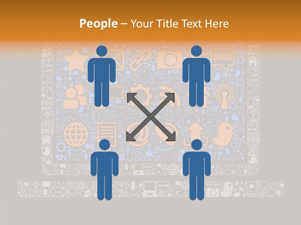 Communication Laptop Cloud PowerPoint Template