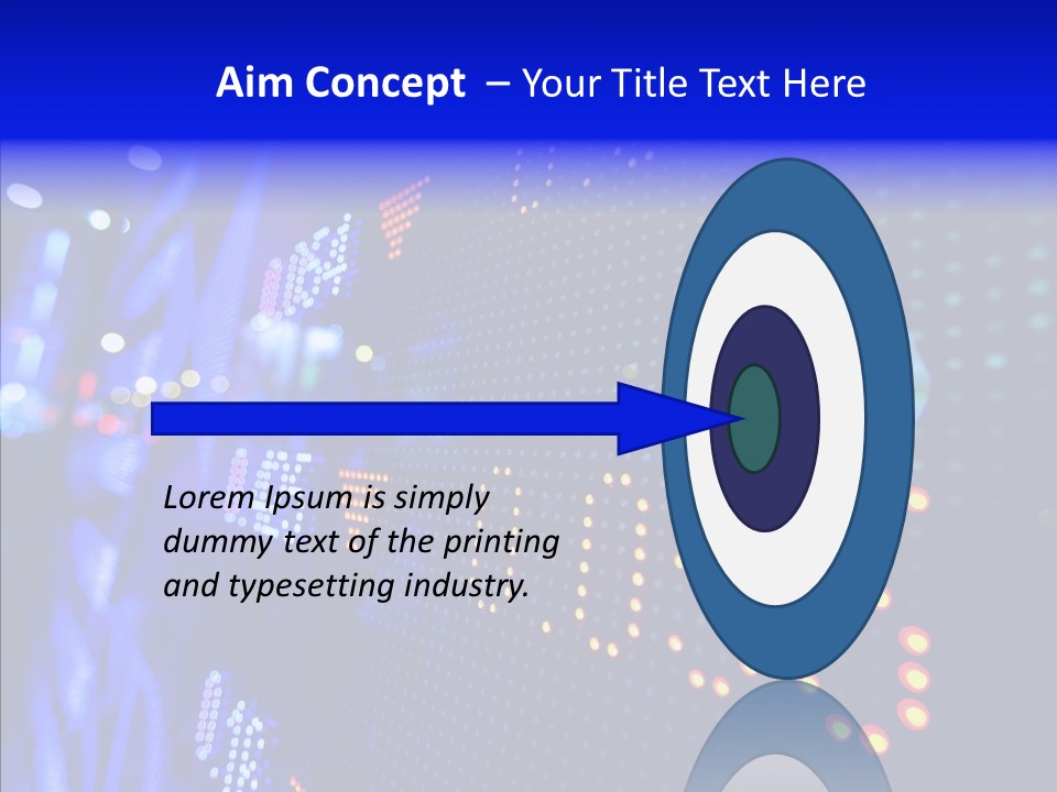 Monitor Growth Target PowerPoint Template