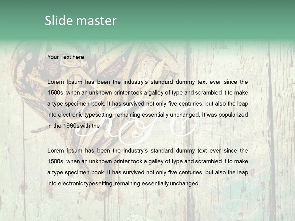 Wooden Ornament Valentine Day PowerPoint Template