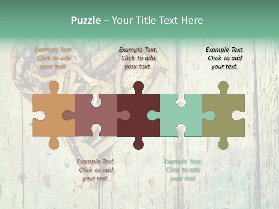 Wooden Ornament Valentine Day PowerPoint Template