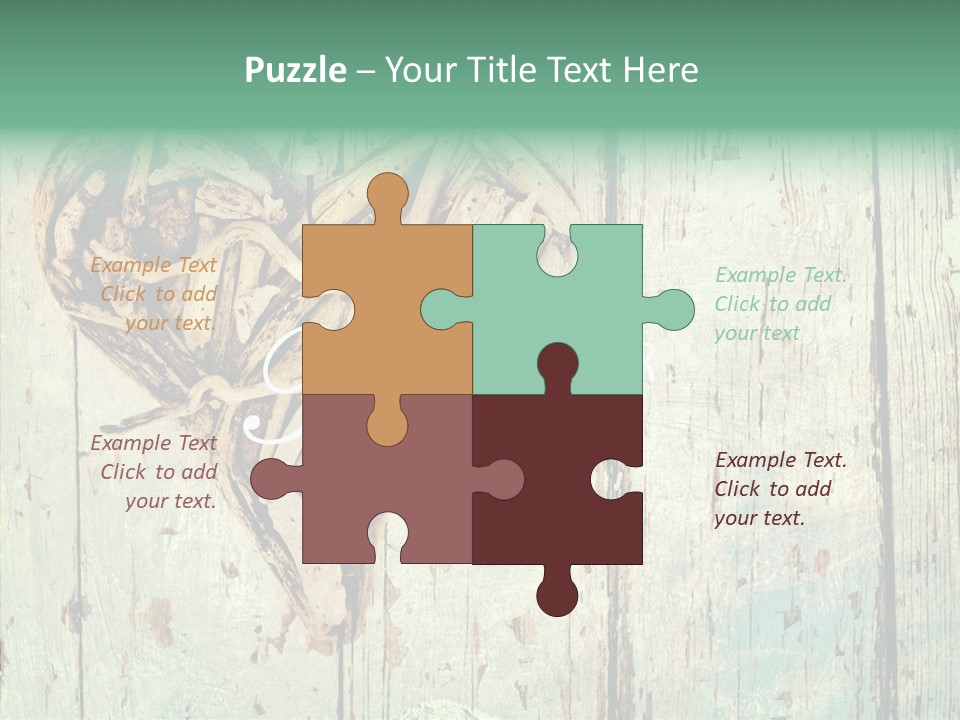 Wooden Ornament Valentine Day PowerPoint Template