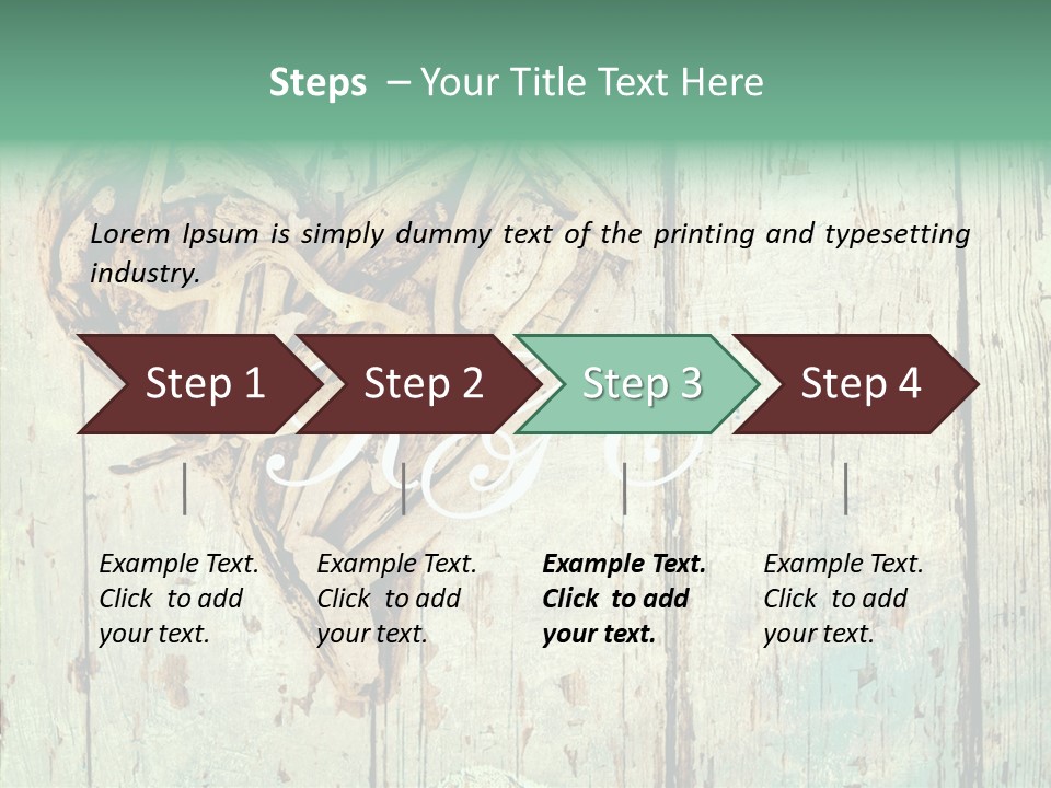 Wooden Ornament Valentine Day PowerPoint Template