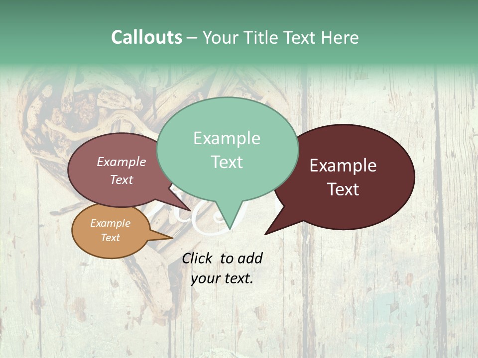 Wooden Ornament Valentine Day PowerPoint Template