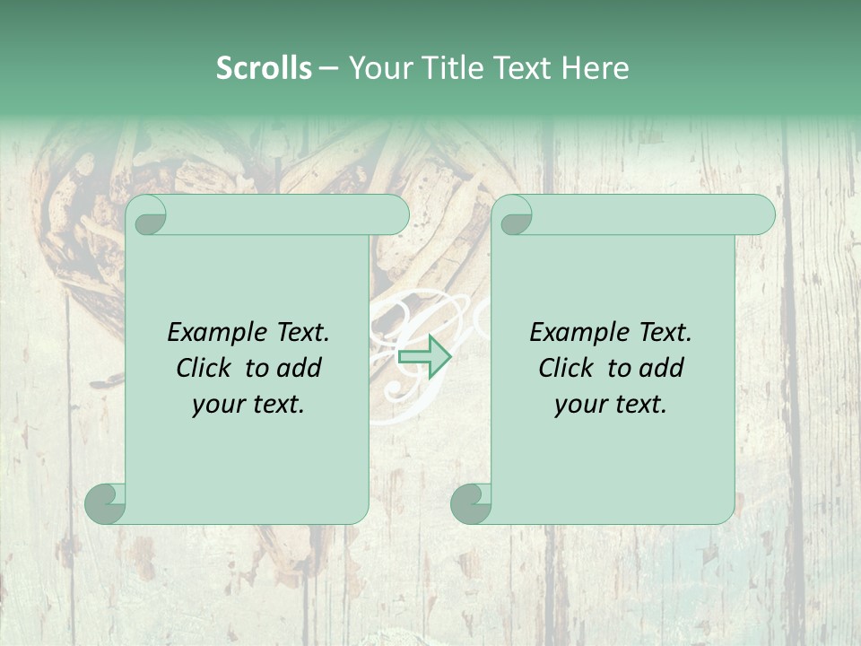Wooden Ornament Valentine Day PowerPoint Template