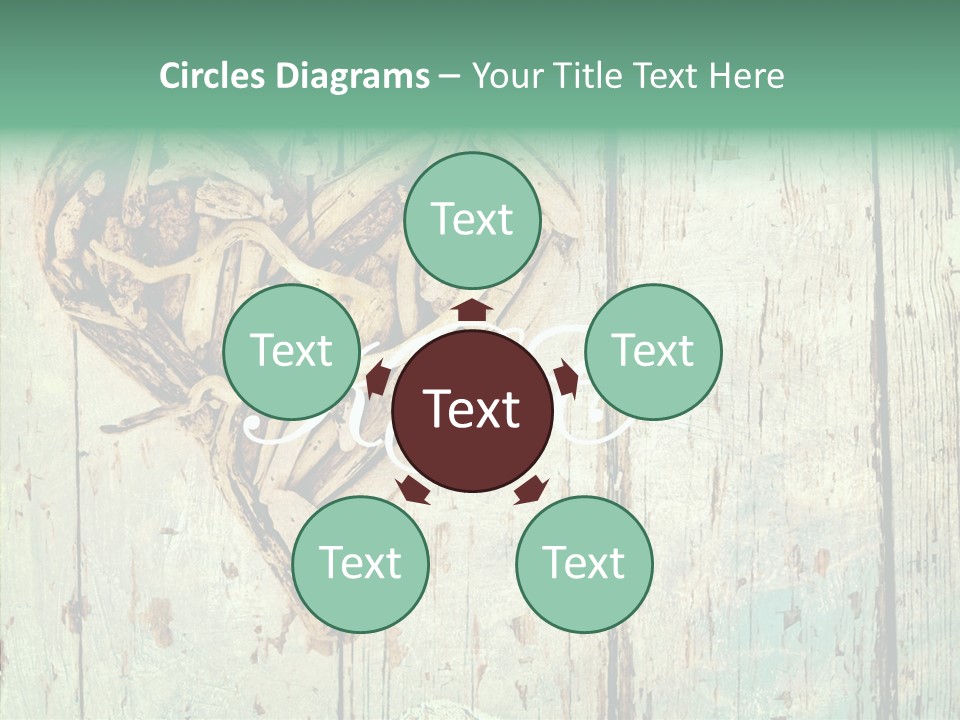 Wooden Ornament Valentine Day PowerPoint Template