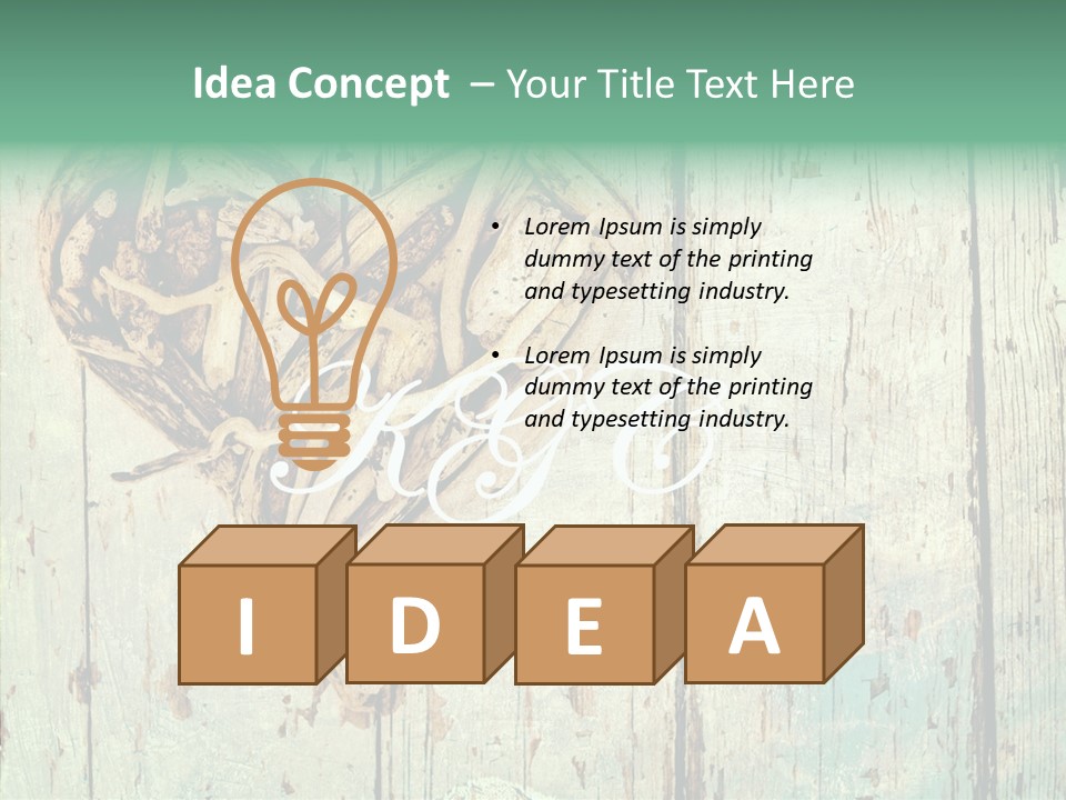 Wooden Ornament Valentine Day PowerPoint Template