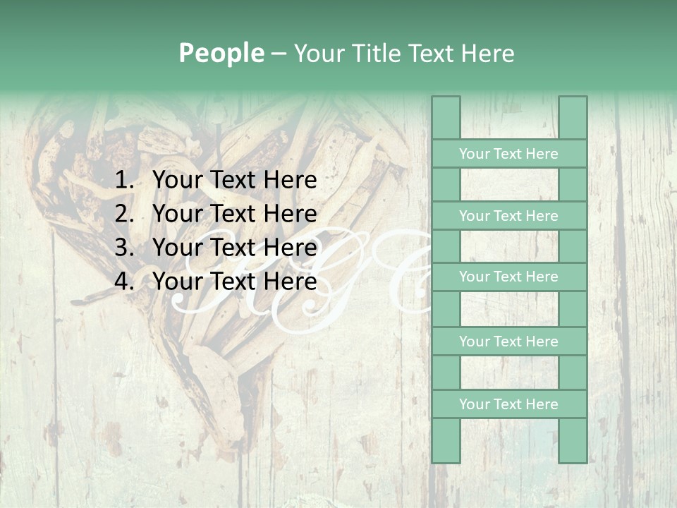 Wooden Ornament Valentine Day PowerPoint Template