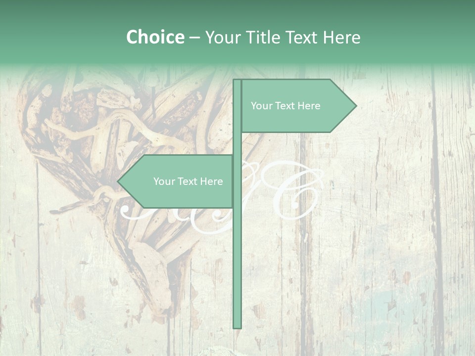 Wooden Ornament Valentine Day PowerPoint Template