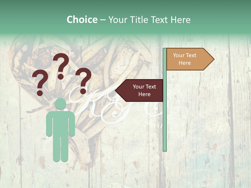 Wooden Ornament Valentine Day PowerPoint Template