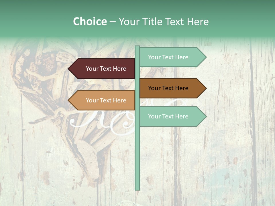 Wooden Ornament Valentine Day PowerPoint Template