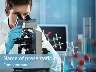 Exam Expertise Microscope PowerPoint Template