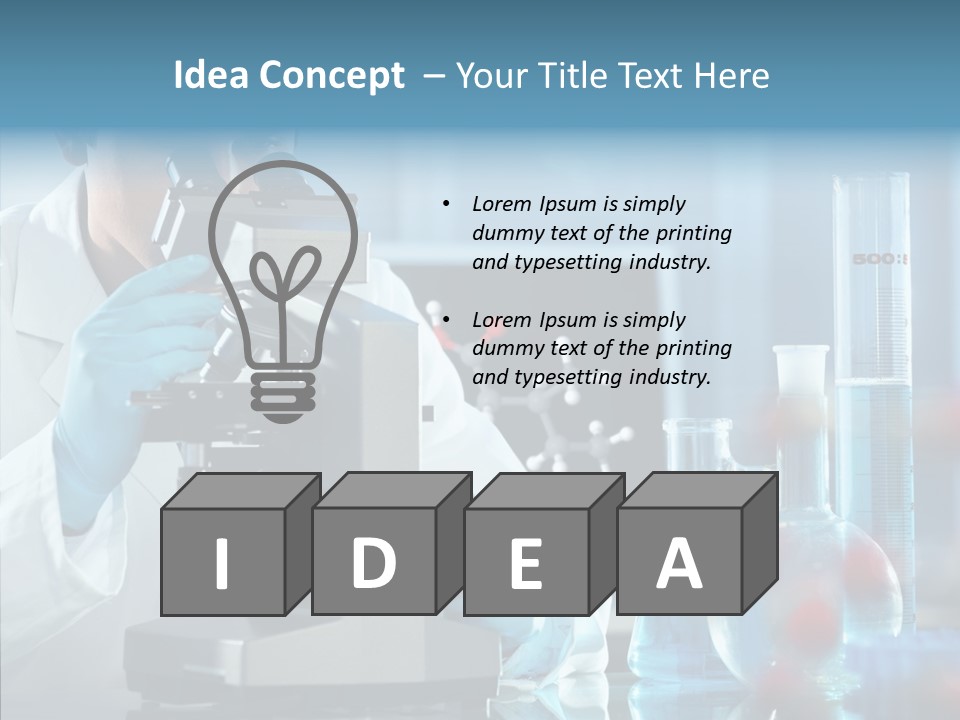 Exam Expertise Microscope PowerPoint Template