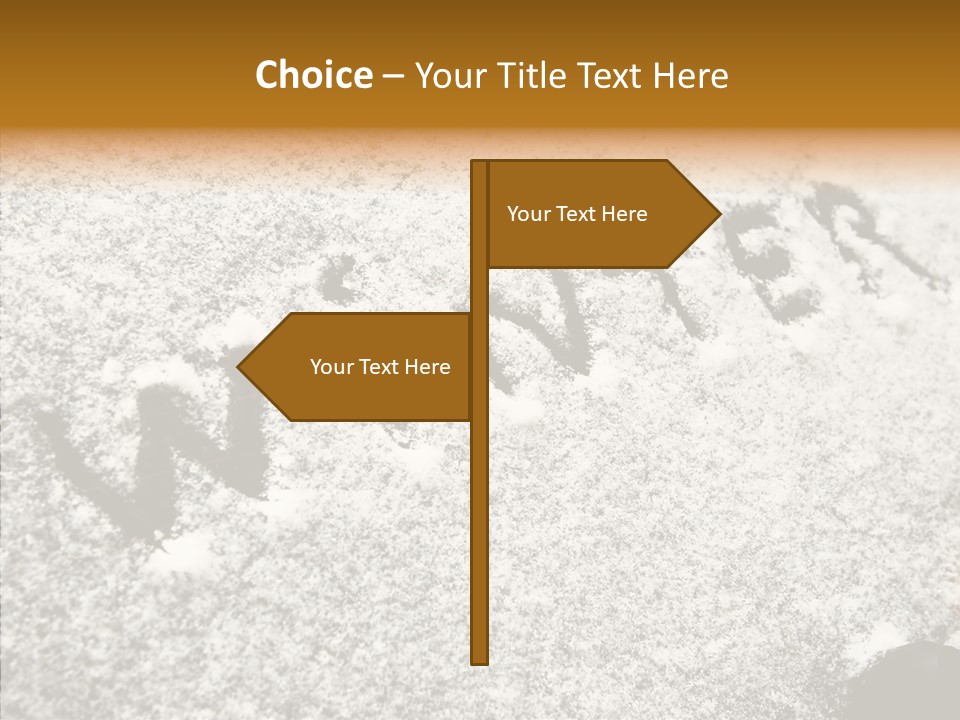 Driving White Inscription PowerPoint Template