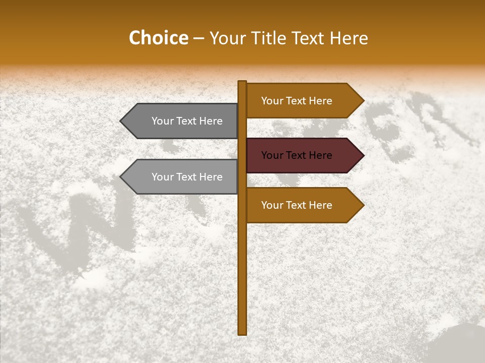 Driving White Inscription PowerPoint Template