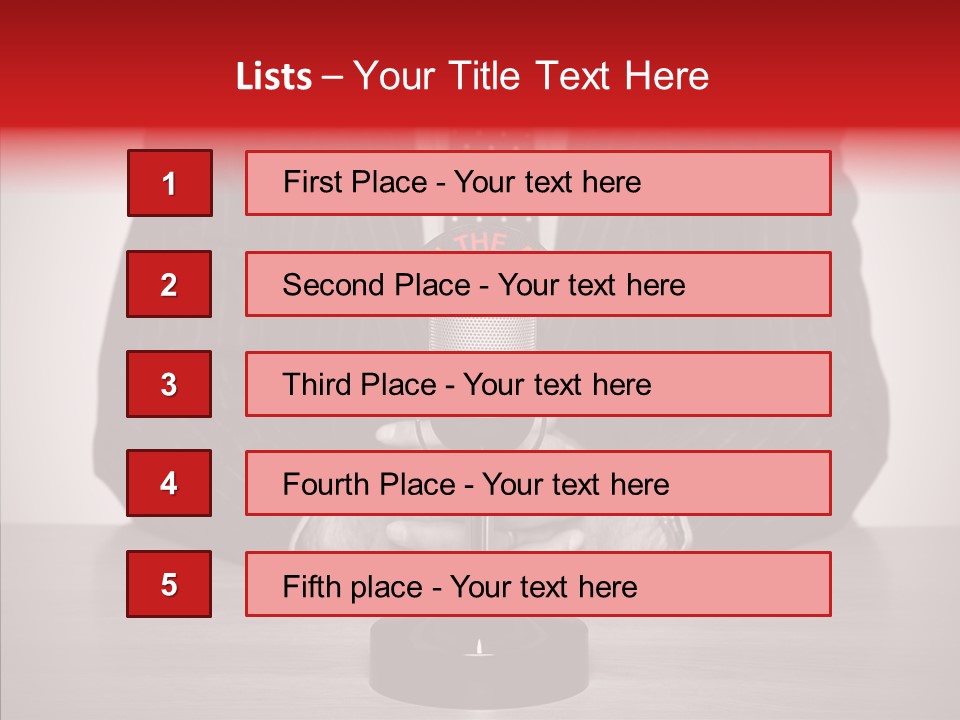 Broadcasting Tie Audio PowerPoint Template