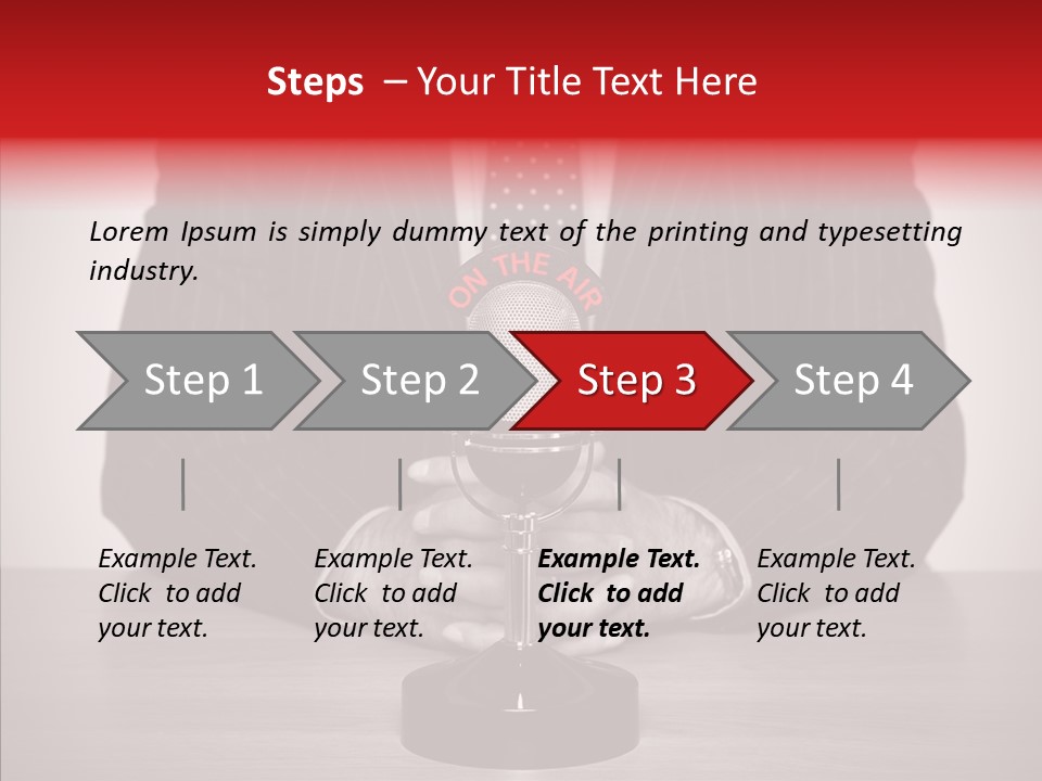 Broadcasting Tie Audio PowerPoint Template