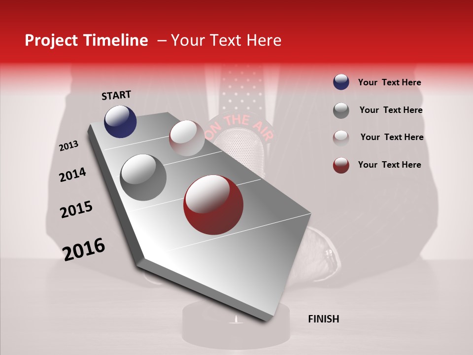 Broadcasting Tie Audio PowerPoint Template