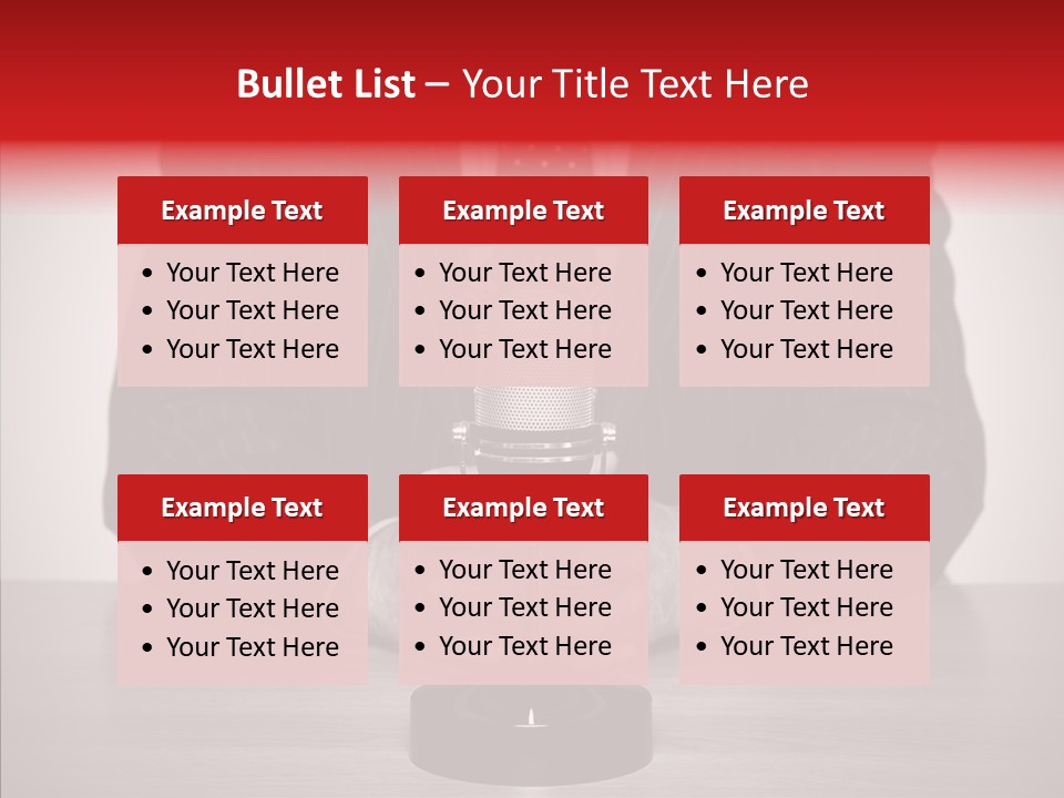 Broadcasting Tie Audio PowerPoint Template
