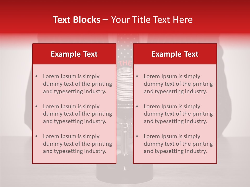 Broadcasting Tie Audio PowerPoint Template
