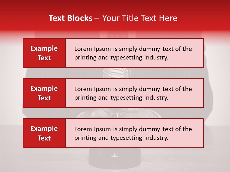Broadcasting Tie Audio PowerPoint Template