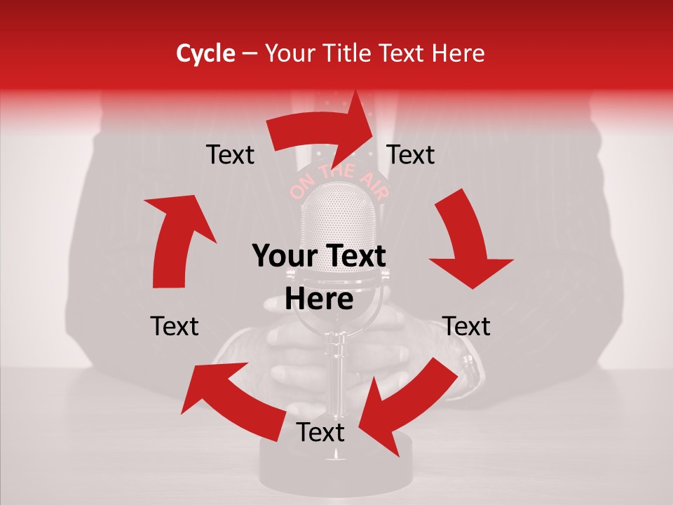 Broadcasting Tie Audio PowerPoint Template