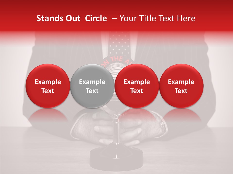 Broadcasting Tie Audio PowerPoint Template