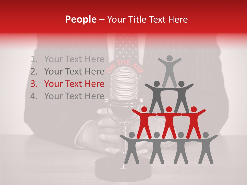 Broadcasting Tie Audio PowerPoint Template