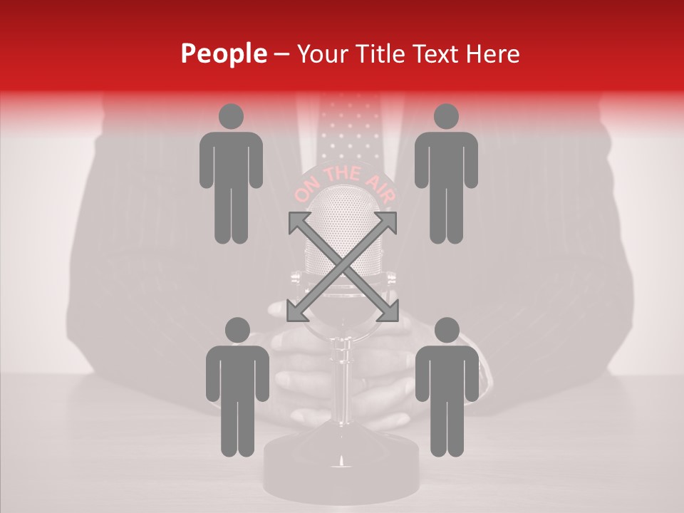 Broadcasting Tie Audio PowerPoint Template