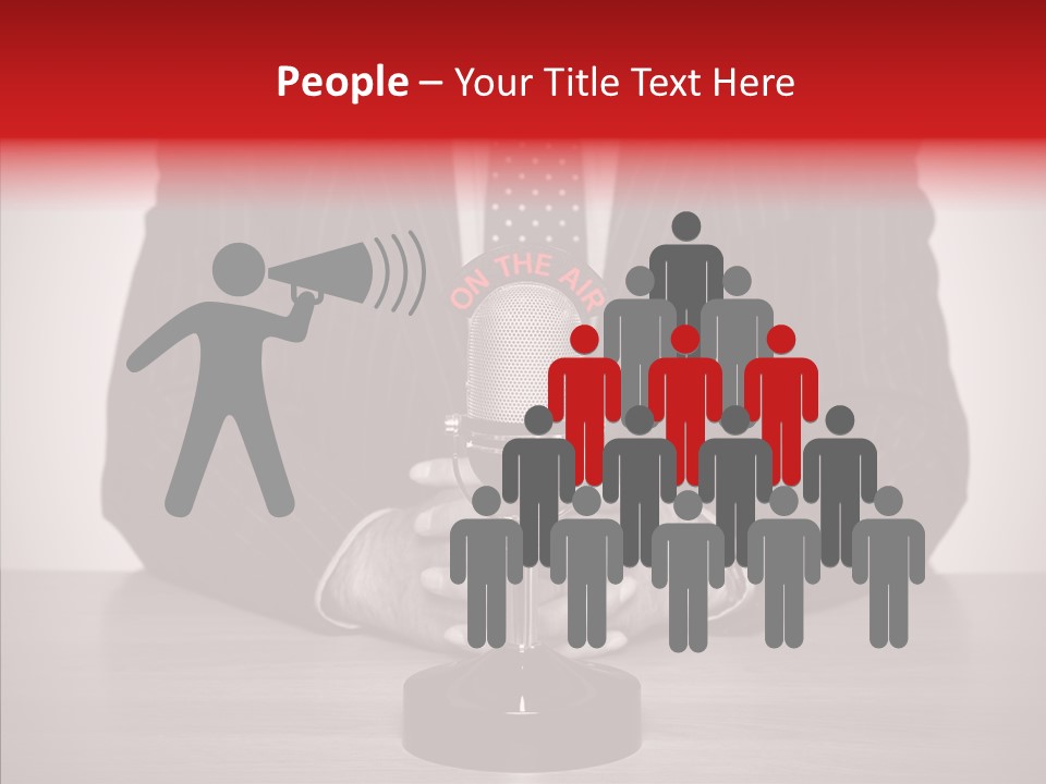 Broadcasting Tie Audio PowerPoint Template