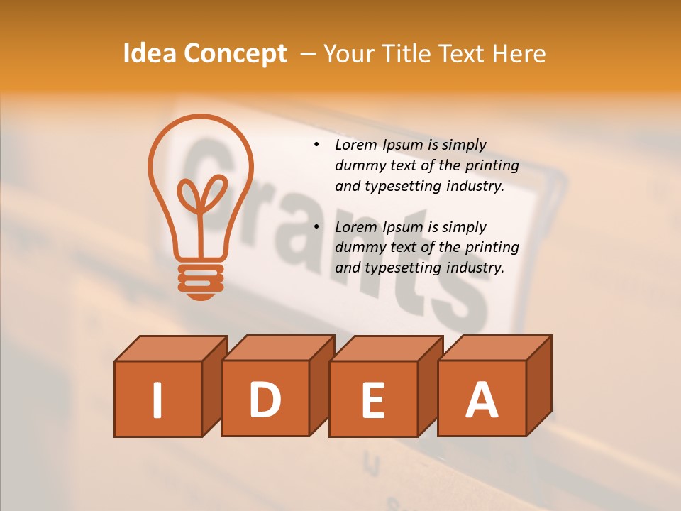 Grant File Paper PowerPoint Template