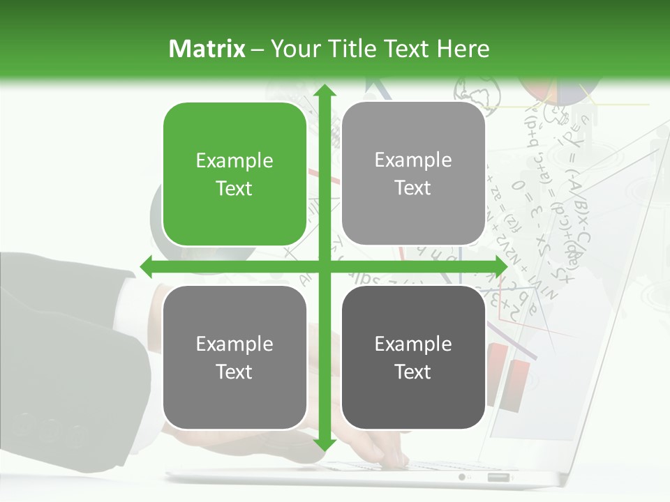 Laptop Pencil Growth PowerPoint Template