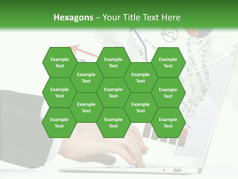 Laptop Pencil Growth PowerPoint Template