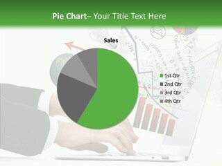 Laptop Pencil Growth PowerPoint Template