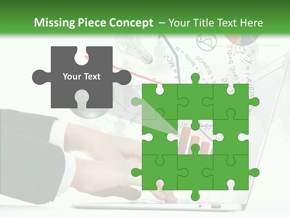 Laptop Pencil Growth PowerPoint Template