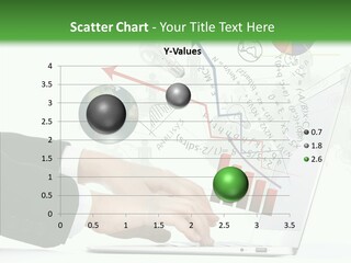 Laptop Pencil Growth PowerPoint Template